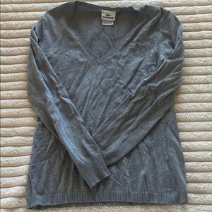 Lacoste Women's V-Neck Sweater in Classic Gray